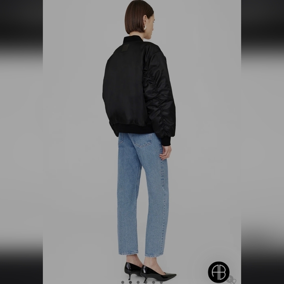 Anine Bing Leon Black Bomber Jacket Women's XS - Picture 2 of 16